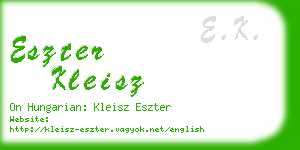 eszter kleisz business card